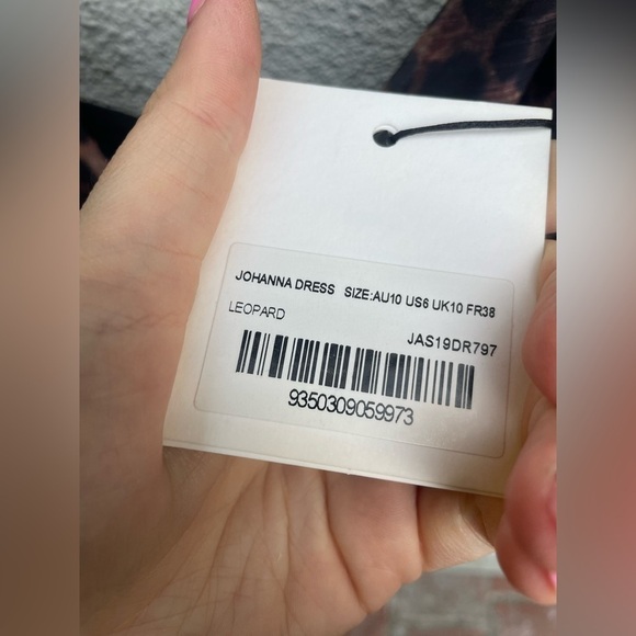 Misha Johanna Leopard Cowl-Neck High-Low Slip Dress New with Tags! - Picture 8 of 8